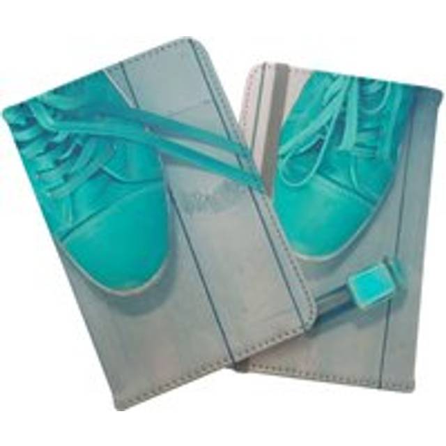 Lipstick Shoes Passport Cover - Blue