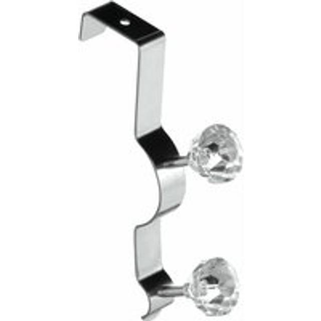 Diamante Double Over Door Hook - Clear