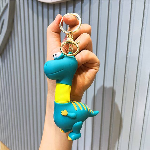 (StyleB) Dark Mini Creative Expandable Dinosaur Pendant Hanging Decoration Car Keychain