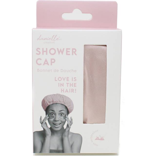 Shower Cap Waterproof Accessory Pale Pink Bath Hat Reusable Beauty
