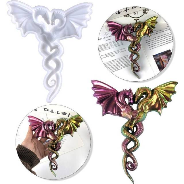 Epoxy Resin Molds Lovers Dragon Silicone Mold Casting Mould Hanging Ornament