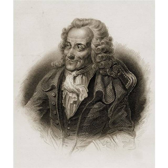 Voltaire Pen-Name of Fran ois-Marie Arouet 1694-1778. French Writer & Philosopher Poster Print, Large - 28 x 32