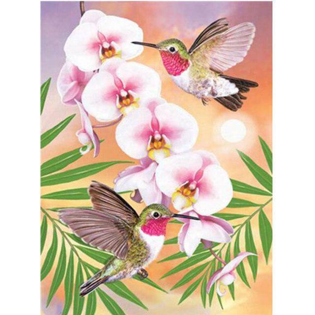 (30X40CM, Pink) 5D DIY Full Circle Diamond Painting Mixed Set Diamond Embroidery Mosaic Diamond Cross Stitch