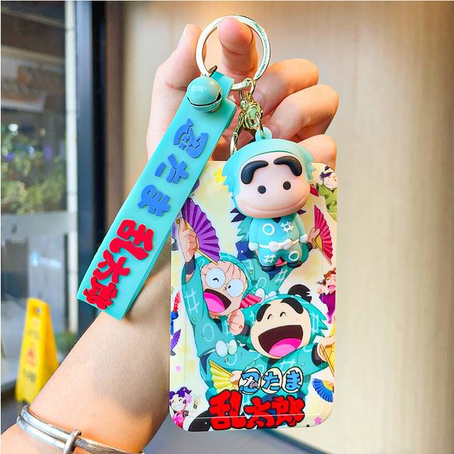 (Blue Thick) Keychain Unique Cartoon With Card Holder Perfect For Anniversaries And Holidays