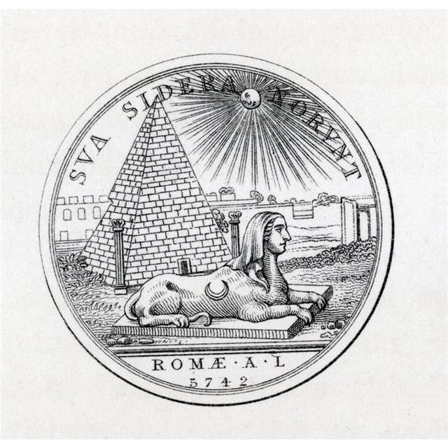 Masonic Seal Engraving From the Book the History of Freemasonry Volume III Poster Print, 24 x 24