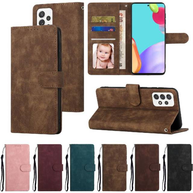 (Brown) Flip Case for Samsung Galaxy A73 5g Flip Shockproof Premium Wallet