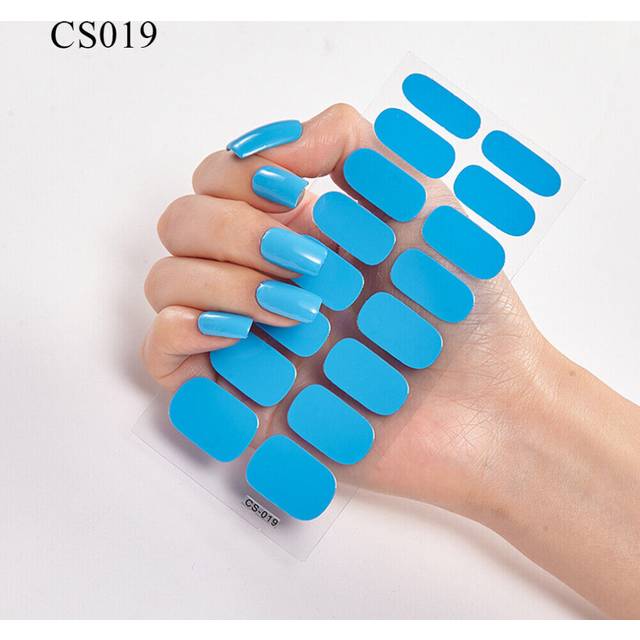 Nail Art Stickers Self-Adhesive DIY Wraps Full Cover Gel Polish Glitter Manicure
