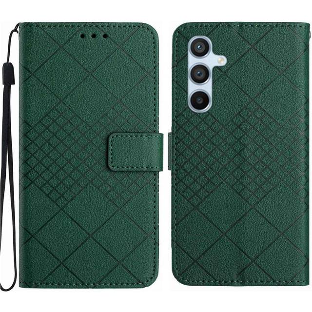 (Green) Flip Case for Samsung Galaxy A26 5g Flip Folio Book Kickstand Protective Leather Wallet Stitching Color with Card Slot Stand