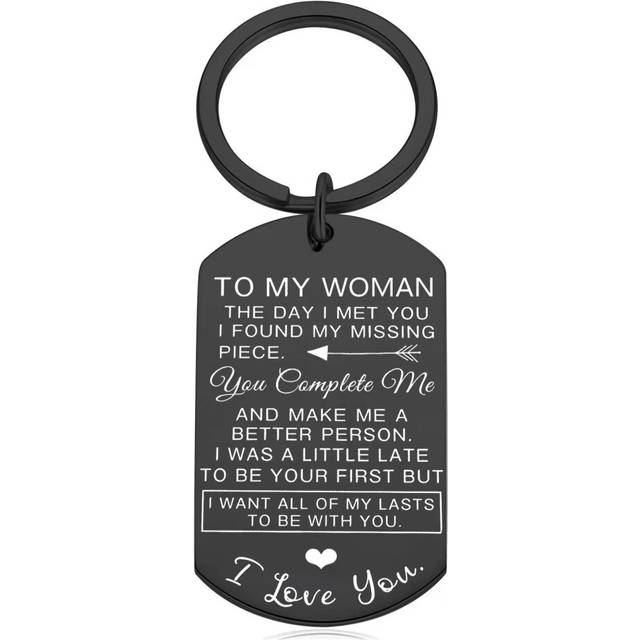 (Black Woman) Custom Engraved Stainless Steel Keychain Thoughtful Reminder For Loved Ones On Special Occasions