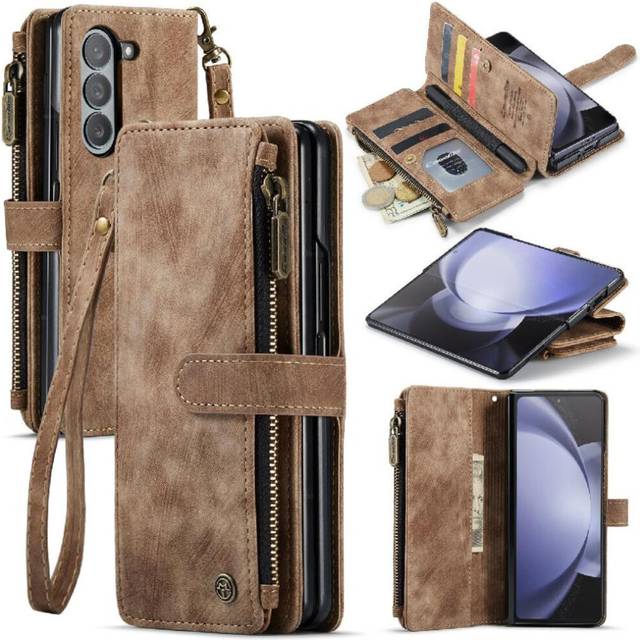 (Brown) Caseme Case For Samsung Galaxy Z Fold5 5g