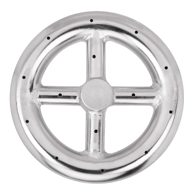LLhappy-6 Inch Round Fire Pit Burner Ring for Natural Gas & Propane Fireplace Indoor Outdoor