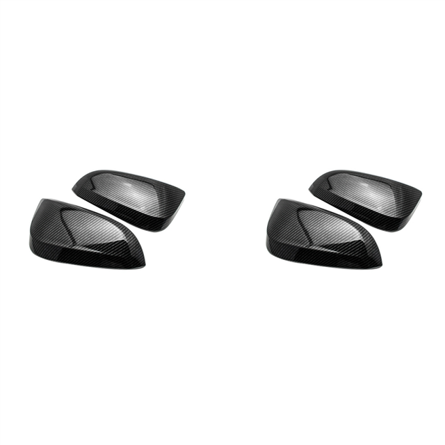 4X Carbon Fiber Side Rear View Mirror Cover Cap Decor Trim for Fortuner