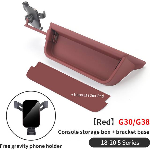 (B red G30 18-20) Car Storage Box Dashboard Tidy Storage Organizer Glasses Phone Holder