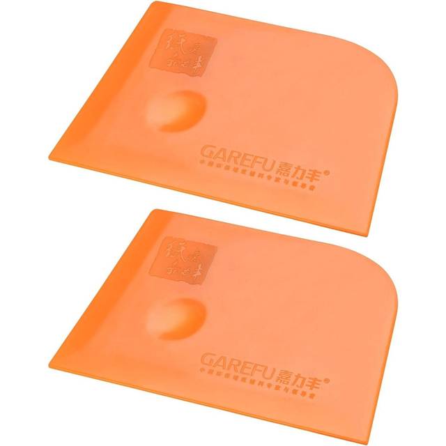 "Plastic Scraper Putty Spatula Spreader Smoothing Tool for Paint Wall Treatment Windshield 5.5"" Orange 2Pcs"