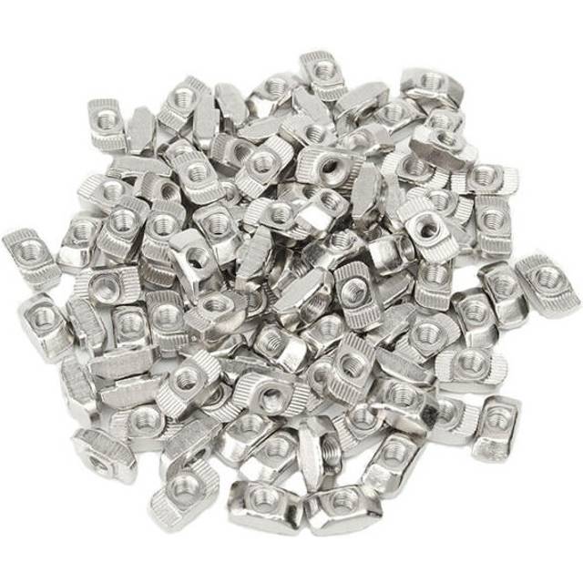 50pcs M5 T Sliding Nut Block for 3030 Aluminum Profile Zinc Coated Plate Aluminum Accessories