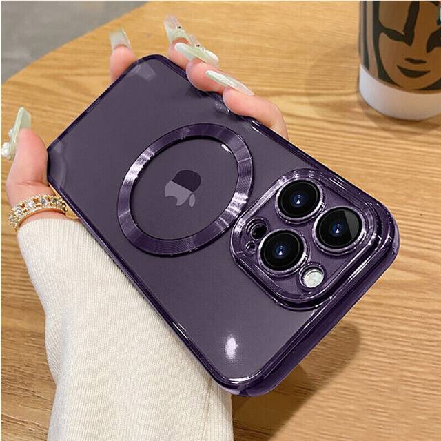 (Deep Purple, For iPhone 14) Case For Apple iPhone 15 14 13 12 11 Pro Max Shockproof Magnetic Silicone Cover