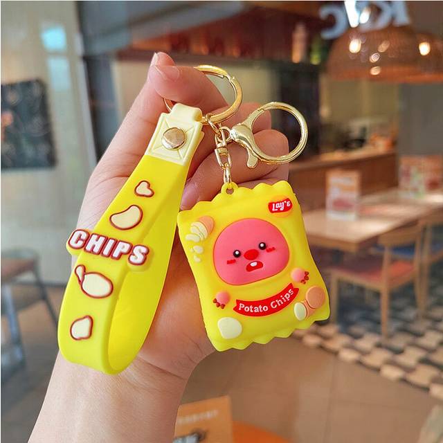 (StyleG) Whimsical Animal Cartoon Keychain Silicone Cute Bag Charm For Gifts And Keys