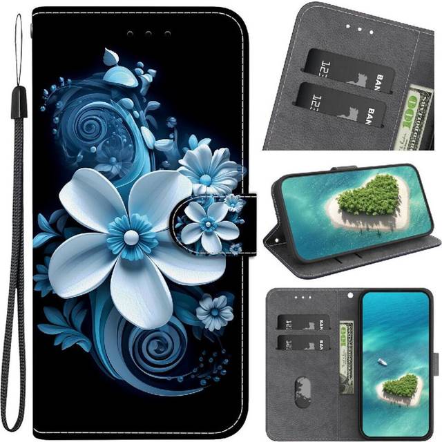 (C5 ) Compatible with Samsung Galaxy A15 4g/5g Case Pu Leather Card Slot Kickstand Pattern Cover Card Slots
