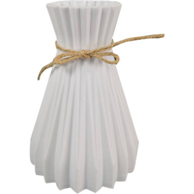 LLhappy Plastic Vases European Aimulation-Ceramic Flower Vase Wedding Home Decorations Rattan-Like Unbreakable Simplicity,Black