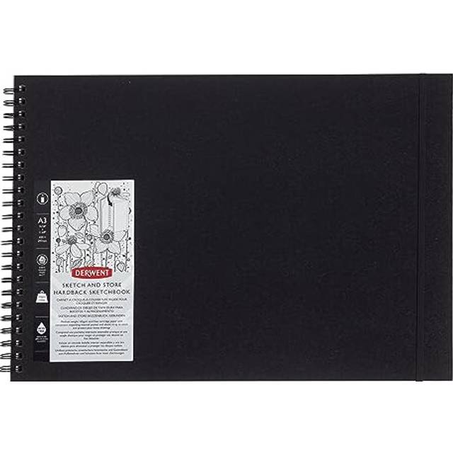 Derwent Sketch & Store Hardback Sketch Book, A3 Landscape, Drawing & Writing, 56 Sheets, Acid-Free Paper, Wirebound Spine, Professional Quality