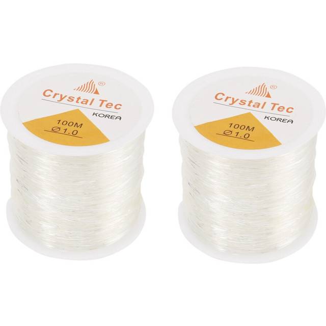2X 1mm Clear Bead Cord Crystal Elastic Stretchy Bracelet String for Jewelry Making Bracelet Beading Thread 1.0mm