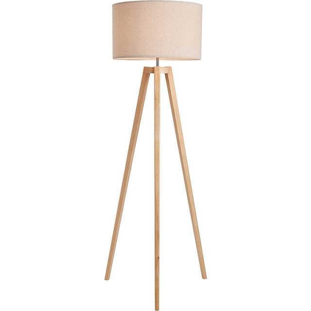 Very Home Keeley Wooden Tripod Floor Lamp - Natural