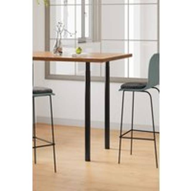 Living And Home 100Cm/39.37 Inch 4Pcs Black Round Metal Table Legs With Plastic Foot Pads Furniture Replacement Legs For Breakfast Bar - One Size
