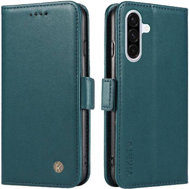 (Green) Compatible with Samsung Galaxy A36 5g Flip Case Lightweight and Luxe Premium Faux Leather and Elegant Logo Embossing with Card Slots