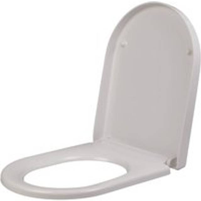 Soft Close D-Shape Toilet Seat - White - One Size