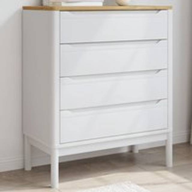 Berkfield Home Chest of Drawers FLORO White Solid Wood Pine