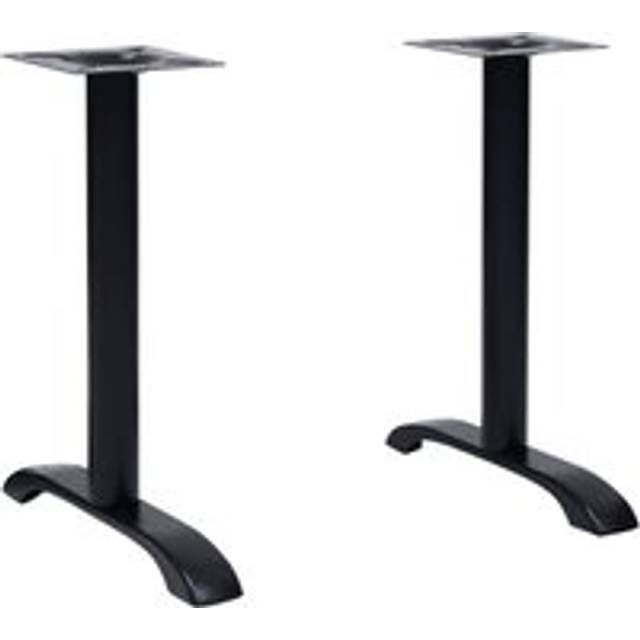 Bistro Table Legs 2 pcs Black 61x8x72 cm Cast Iron - One Size
