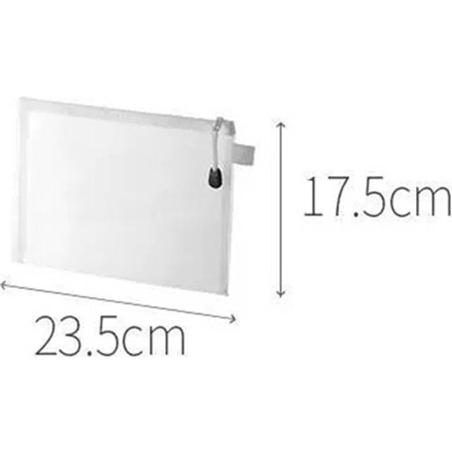 (A5-17.5cm  x 23.5cm) A4/A5/A6 Mesh Zipper Pouch Document Bag Waterproof Zip File Folders School