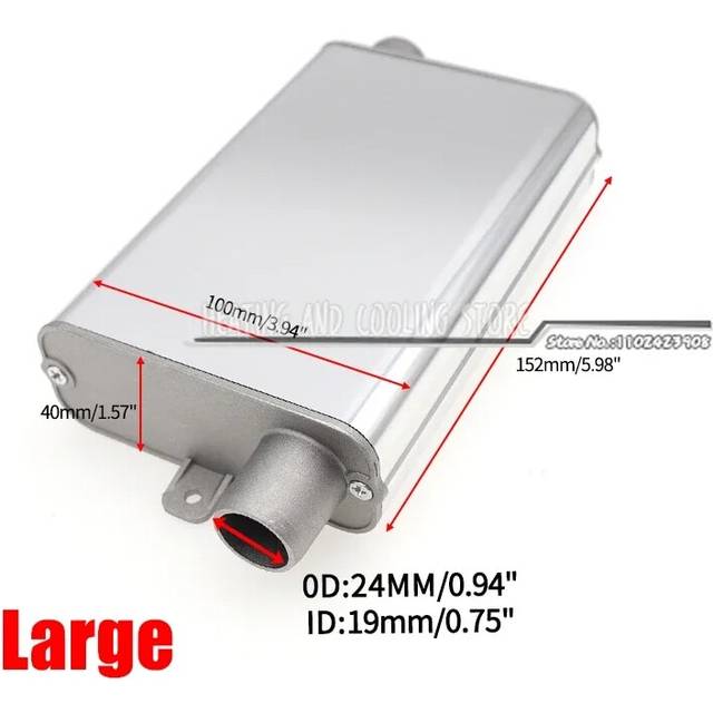 24mm Muffler Silencer S Curved Air Diesel Parking Heater Exhaust Pipe