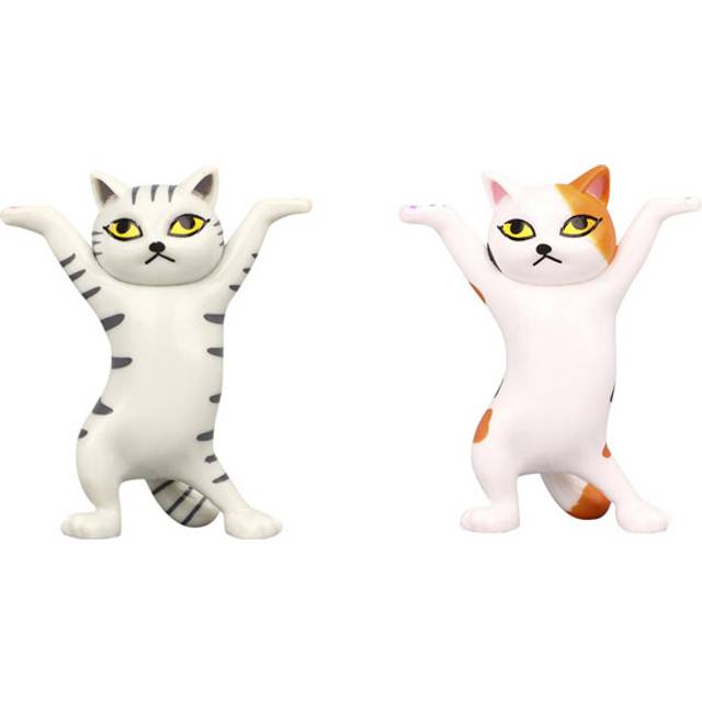 (01 02, 1pc random color) 1/2/3/4/5PCS Desk Cat Pen Bookshelf Holder Earphone Holder Coffin Cat