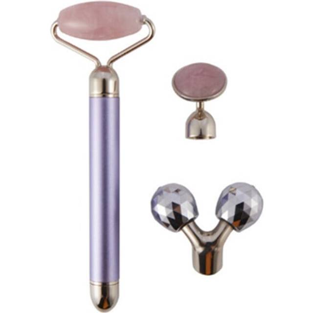 (Purple) 3-In-1 Electric Facial Roller Multi-Function Massager