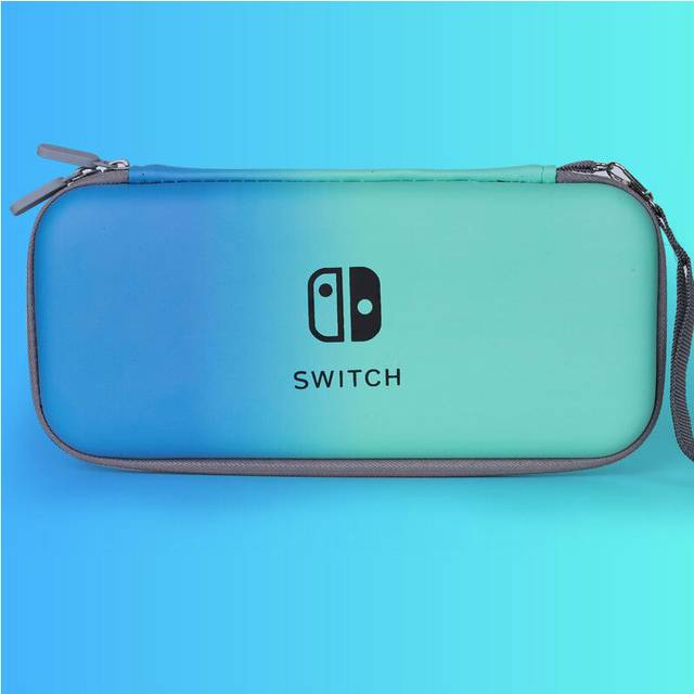 (Blue Green) Portable Storage Bag For Nintendo Switch Game Console Travel Carrying Pouch Protective Case NS JoyCon Box Cover Accessories