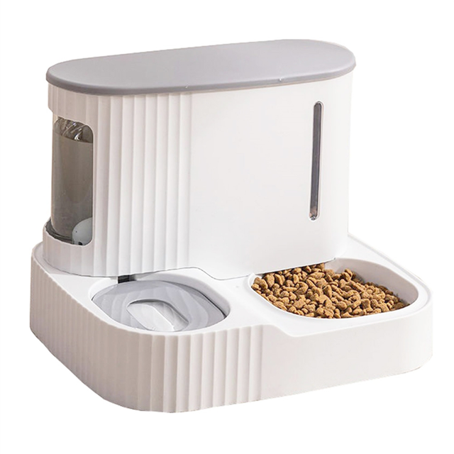 Dog Food Feeder Cat Automatic Feeding Water Bowl Pet Dispenser.