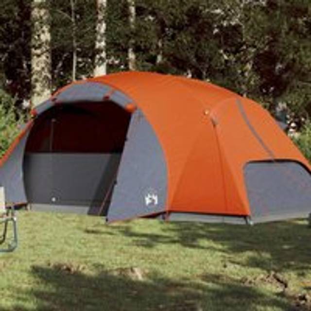 Family Tent Crossvent 8-Person Orange Waterproof - One Size