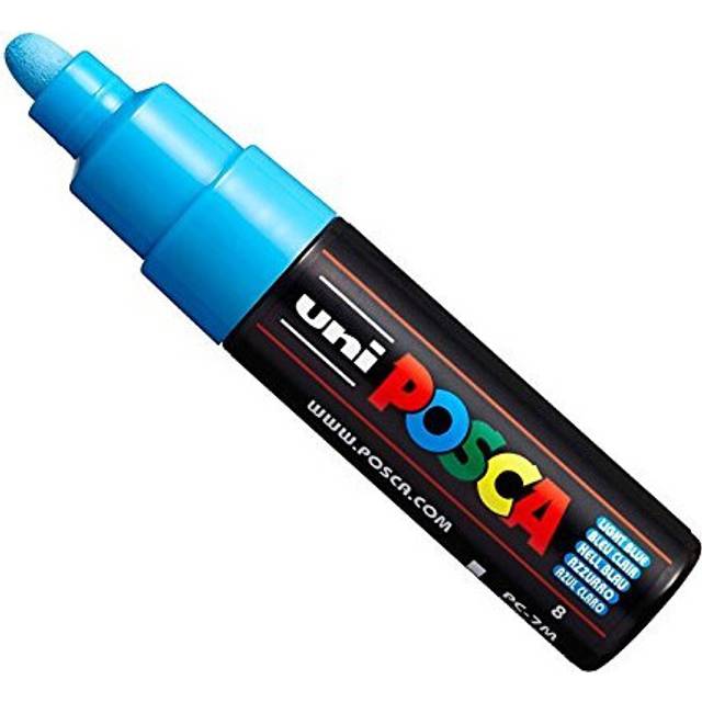 Uni POSCA PC-7M Paint Marker Art Pens - Large Bullet Nib 4.5-5.5mm - 15 Colours - New for 2017 - Light Blue