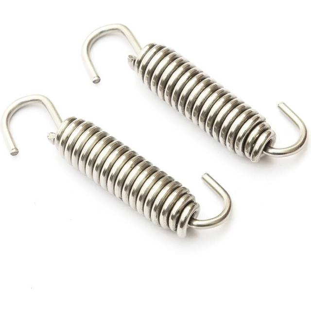 2 Piece 40mm Swivel End Motorcycle Exhaust Expansion Springs Stainless Steel