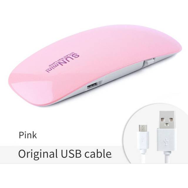 (pink) Mini Nail Lamp Use Uv Lamp Drying Nail Gel Varnish 6 Led Dryer Nail Art Tools Uv Lamp