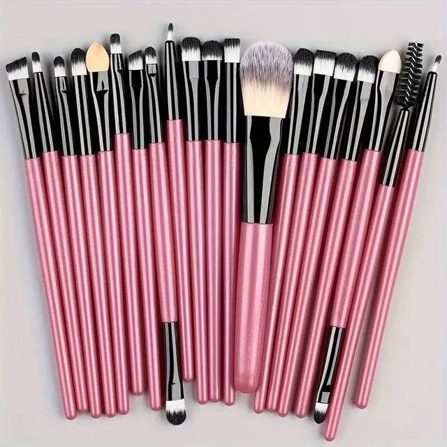 (20PCS-PK) Makeup Brush Set Eyeliner Brush Blending+Free Gift