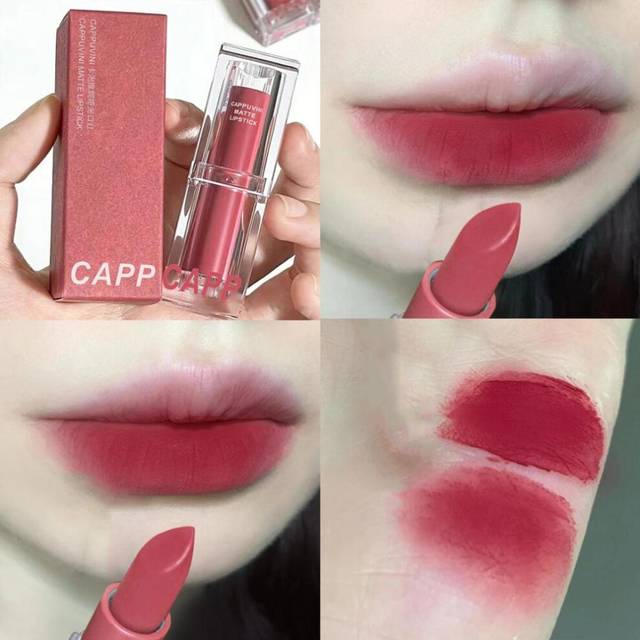 6 Colors Matte Waterproof Velvet Lipstick Sexy Red Brown Nude Pigments Longlasting Makeup Long Lasting Profissional 02