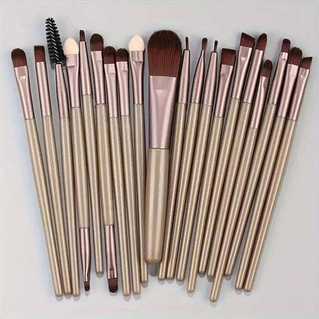 (20PCS-BR) Makeup Brush Set Eyeliner Brush Blending+Free Gift