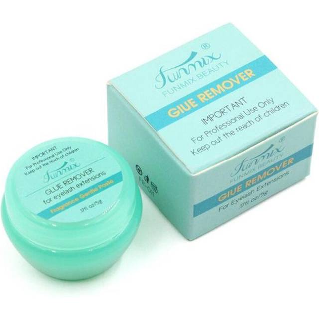 (green) Funmix 5g Eyelash Gel Makeup Remover Cream Glue Extender Glue Non-irritating Fruit Odor Safe False Eyelashes Eye Makeup Tool Tslm1
