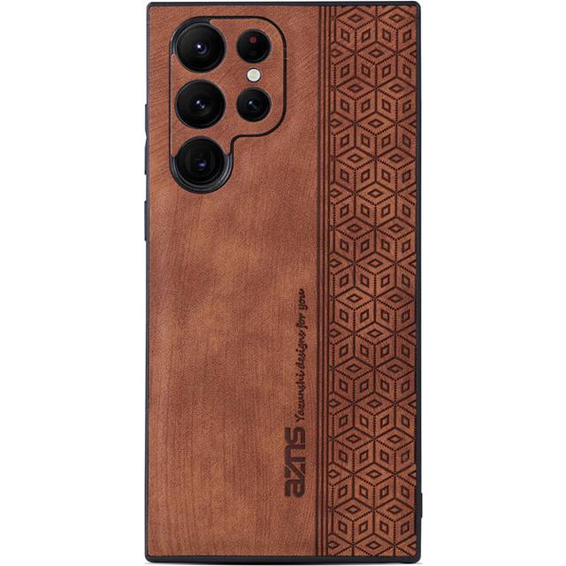 For Samsung S24 men and women European and American retro three-dimensional mobile phone case - Brown