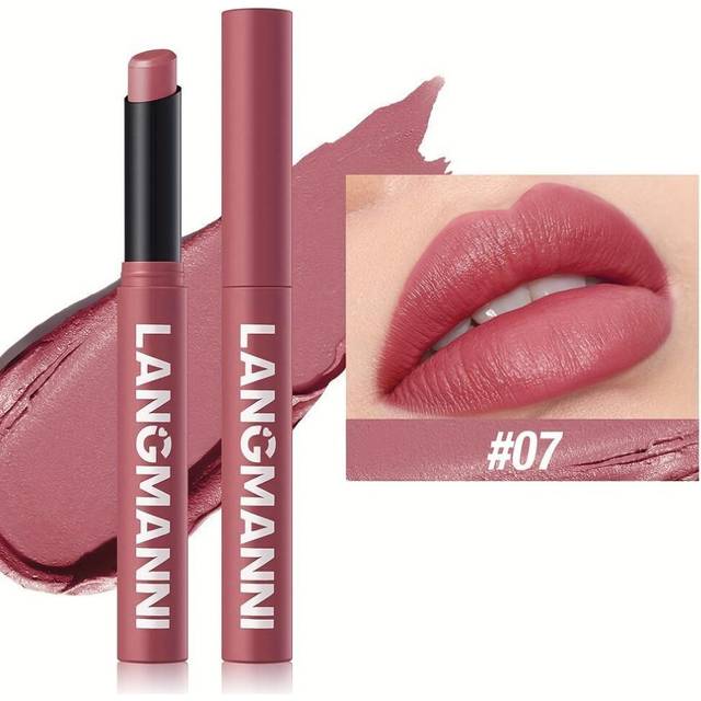 (07) Matte Lipstick Crayon Highly Pigmented Long-lasting Moisturizing Lipstick Natural Hydrating Finish Available In Berry Coral Pink And Red Shades