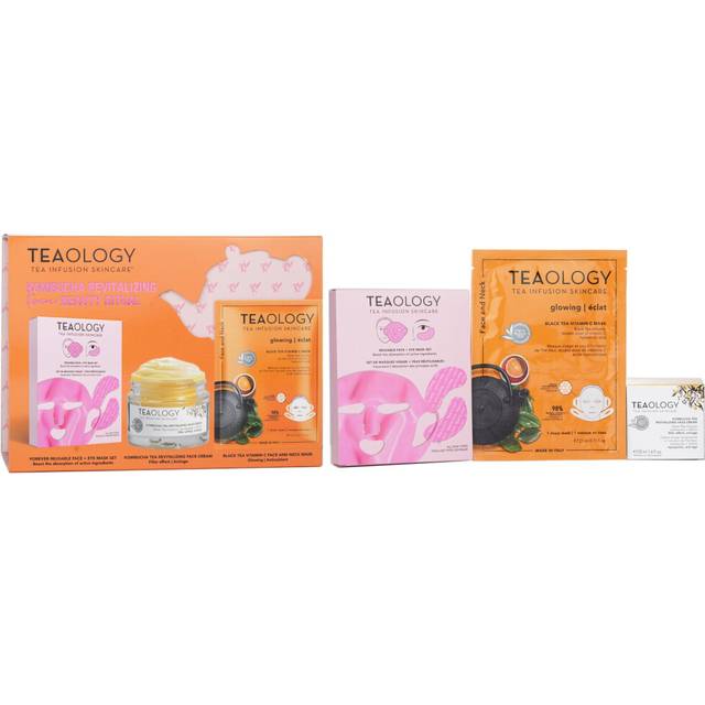 Teaology - Kombucha Revitalizing Forever Beauty Ritual Set: Cream 50ml + Vitamin C Mask + Reusable Face+Eye Mask Set 505570 - 3pcs