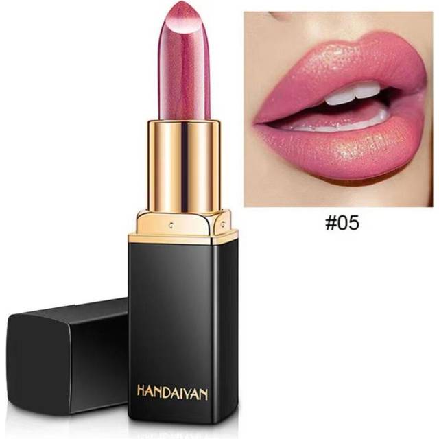 Handaiyan 9 Colors Glitter Matte Velvet Nude Lipstick Shimmer Sexy Red Pigments Makeup Long Lasting Waterproof Profissional 05