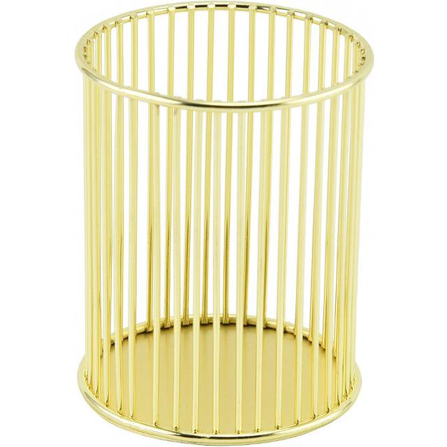 (D) -Gold Metal Pen Holder for Desk, Makeup Brushes Cup, Pencil Holders and